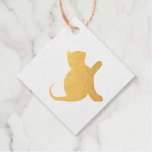 Cat Saying Hello Favour Tags
