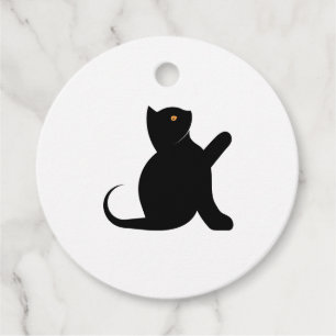 Cat Saying Hello Favour Tags