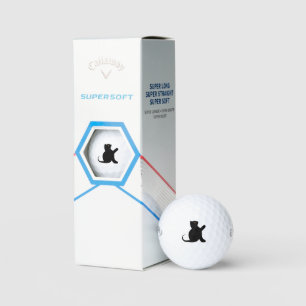 Cat Saying Hello Golf Balls