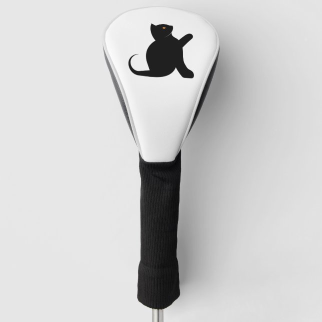 Cat Saying Hello Golf Head Cover (Front)