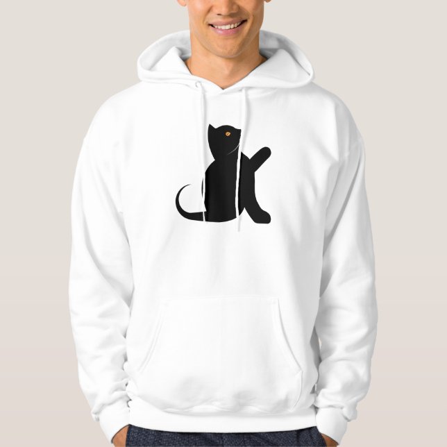 Cat Saying Hello Hoodie (Front)