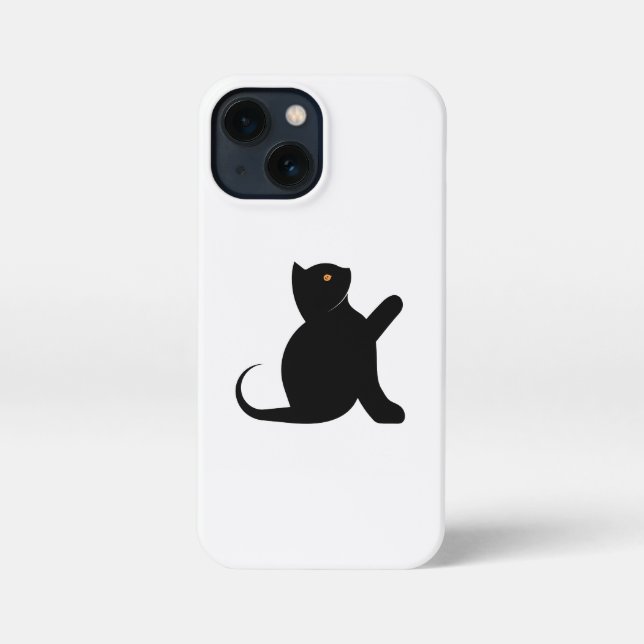 Cat Saying Hello iPhone Case (Back)