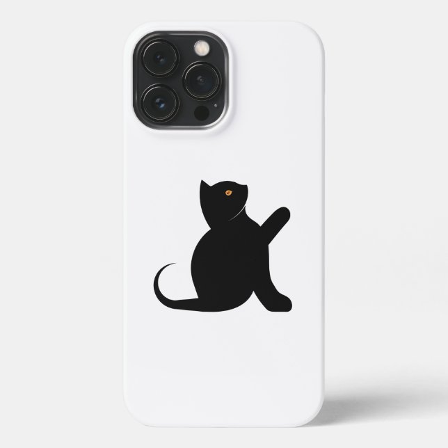 Cat Saying Hello iPhone Case (Back)