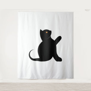 Cat Saying Hello Tapestry