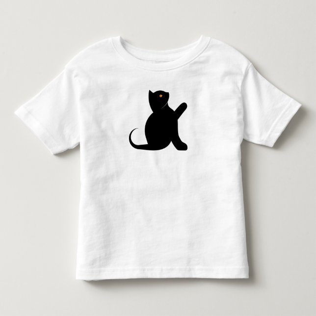 Cat Saying Hello Toddler T-Shirt (Front)
