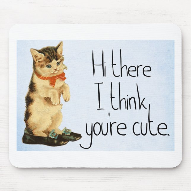 Cat Saying Mouse Mat (Front)
