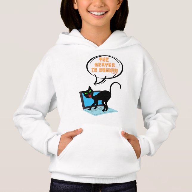 cat saying server is down (Front)