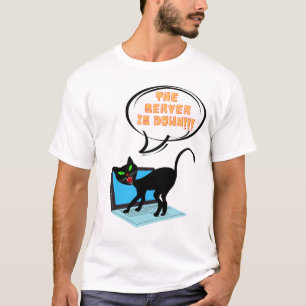 cat saying server is down T-Shirt