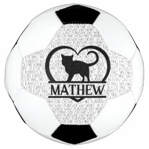 Cat Sayings and Silhouette Heart Split Monogram Football