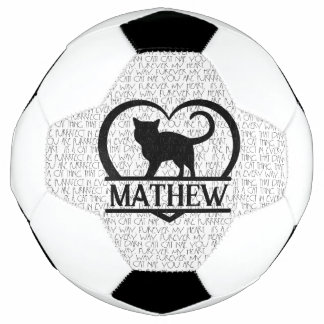 Cat Sayings and Silhouette Heart Split Monogram Football