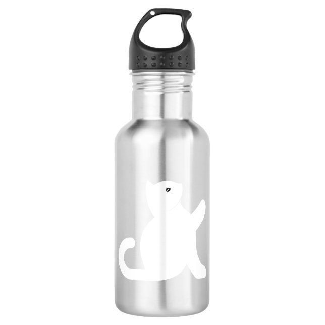 Cat Says Hello 710 Ml Water Bottle (Front)