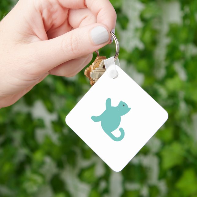 Cat Says Hello Key Ring (Hand)
