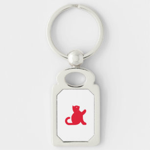 Cat Says Hello Key Ring