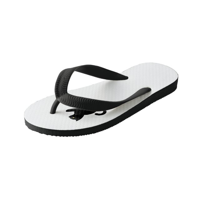 Cat Says Hello Kid's Flip Flops (Angled)