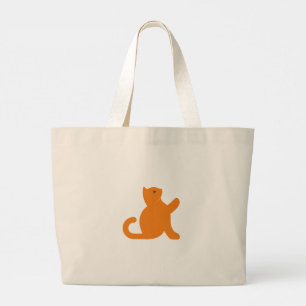 Cat Says Hello Large Tote Bag