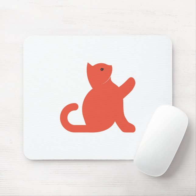 Cat Says Hello Mouse Mat (With Mouse)