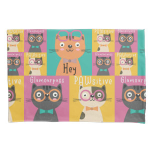 Cat Says Hey Funny Memes       Pillowcase
