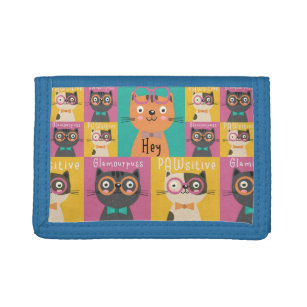 Cat Says Hey Funny Memes    Trifold Wallet