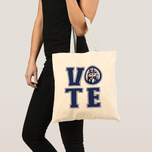 Cat Says Vote Tote Bag (Front (Product))