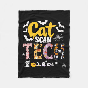 Cat Scan Ct Rad Tech Halloween Costume Spider Fly Fleece Blanket