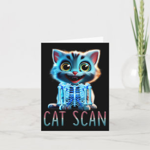 Cat Scan Ct Scan Halloween Cat X-ray Pun Meme Rad  Card