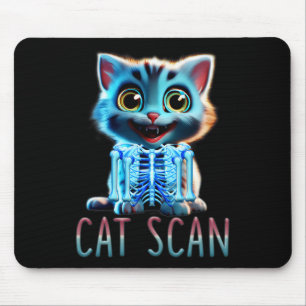 Cat Scan Ct Scan Halloween Cat X-ray Pun Meme Rad  Mouse Mat