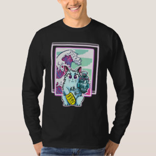 Cat Sci Fi Vapour Wave Design For All Ages T-Shirt