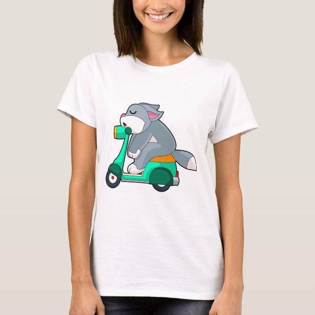 Cat Scooter T-Shirt (Front)