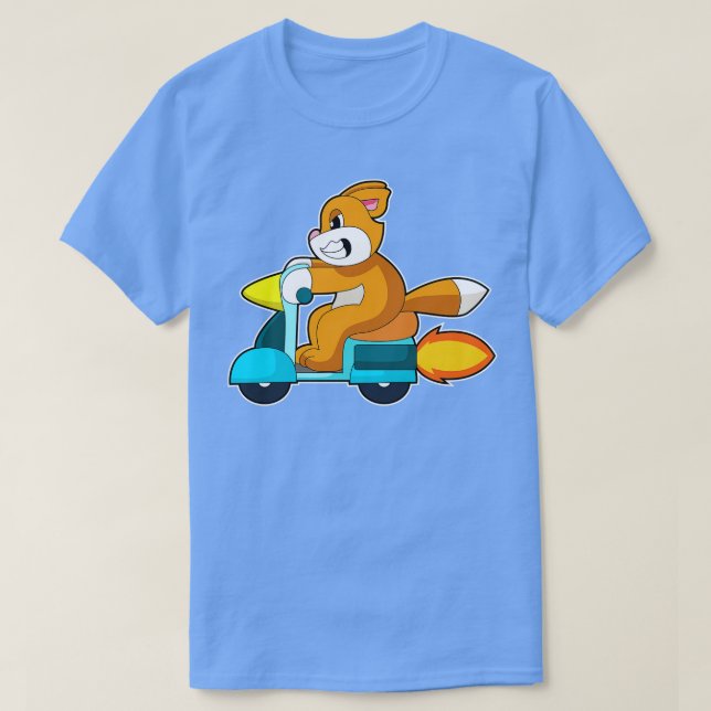 Cat Scooter T-Shirt (Design Front)