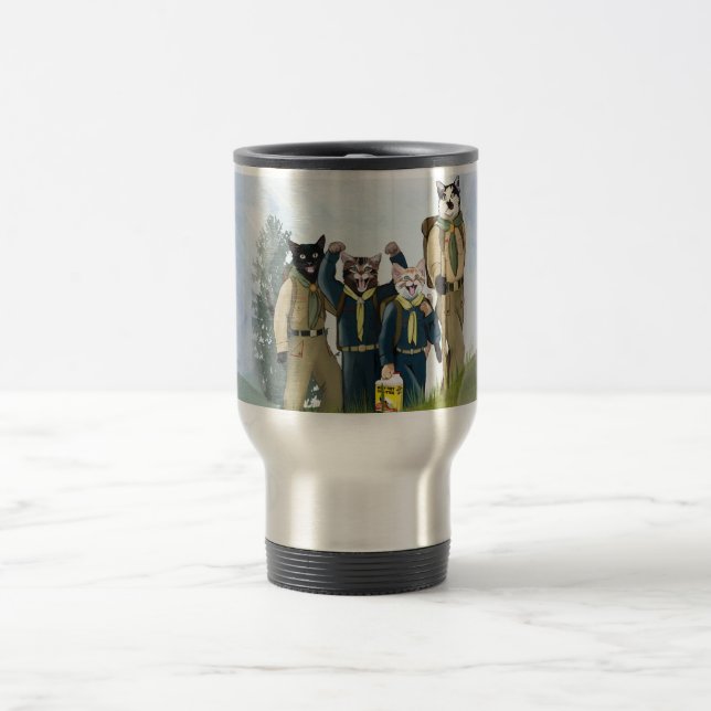 Cat Scouts Campfire Cocoa Travel Mug (Center)