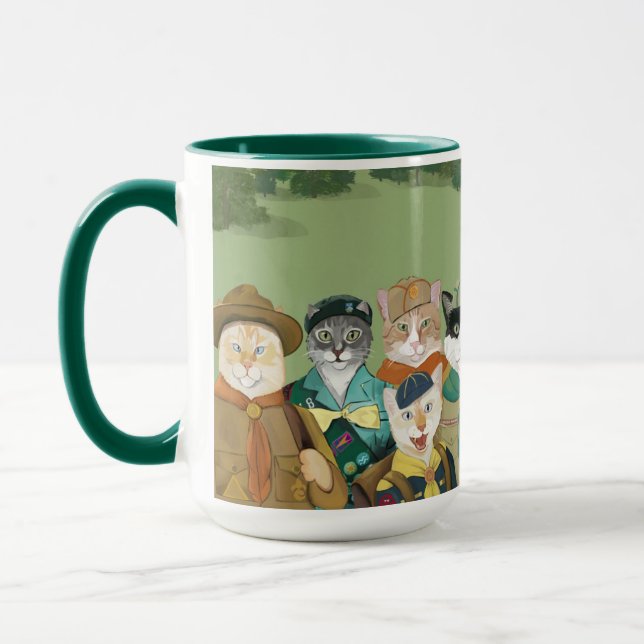 Cat Scouts Coffee or Cocoa Mug (Left)