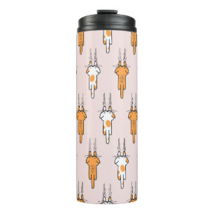 Cat scratch seamless pattern thermal tumbler