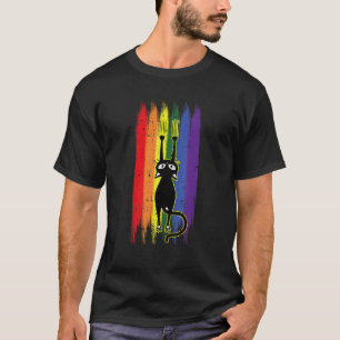 Cat Scratching Gay Pride Funny Kitten Paw Proud LG T-Shirt
