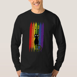 Cat Scratching Gay Pride Funny Kitten Paw Proud LG T-Shirt
