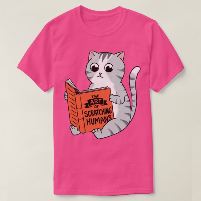 Cat scratching humans T-Shirt (Design Front)