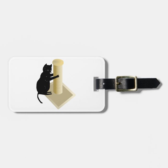 Cat Scratching Post Luggage Tags (Front Horizontal)