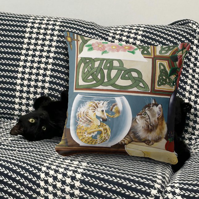 Cat Sea Horse Fantasy Cushion (Creator Uploaded)