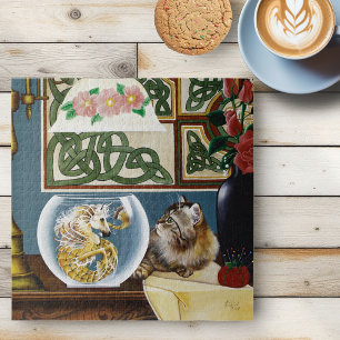 Cat  Sea Horse Fantasy Jigsaw Puzzle