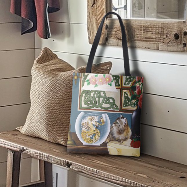 Cat Sea Horse Fantasy Tote Bag (Creator Uploaded)
