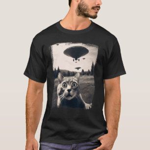 Cat Selfie Alien Invasion Meme Funny Kitten Cute C T-Shirt