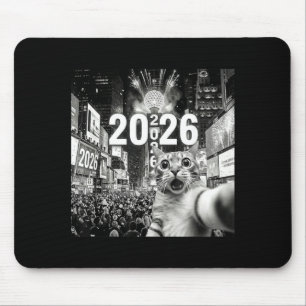 Cat Selfie At New York Happy New Years Eve 2026 Ba Mouse Mat