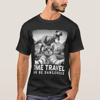 Cat Selfie Dinosaur Funny T-Shirt
