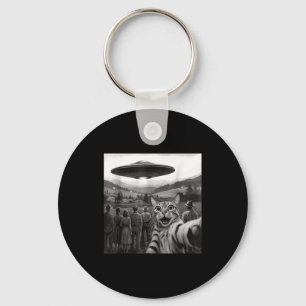 Cat Selfie People Watching An Alien Funny Cat For Key Ring