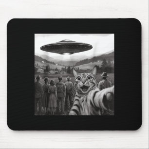 Cat Selfie People Watching An Alien Funny Cat For  Mouse Mat