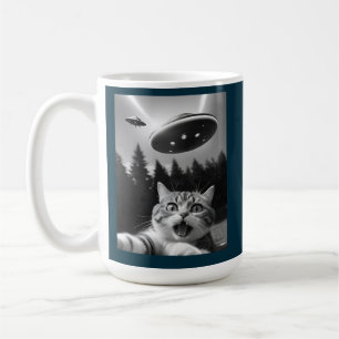 Cat Selfie UFO Mug Funny Coffee Mug