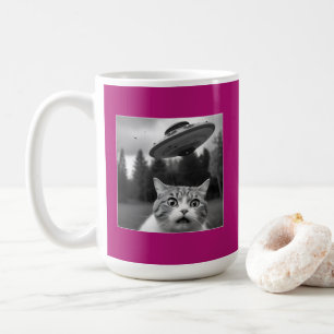 Cat Selfie UFO Mug Funny Coffee Mug