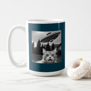 Cat Selfie UFO Mug Funny Coffee Mug