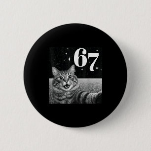 Cat Selfie With 67 Meme Funny Cats Graphic For Men 6 Cm Round Badge