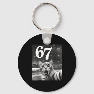 Cat Selfie With 67 Meme Funny Cats Graphic For Men Key Ring