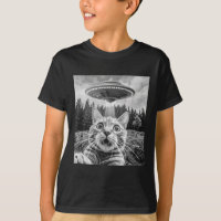 Cat Selfie With Alien Ufo Funny Cat For Men Women